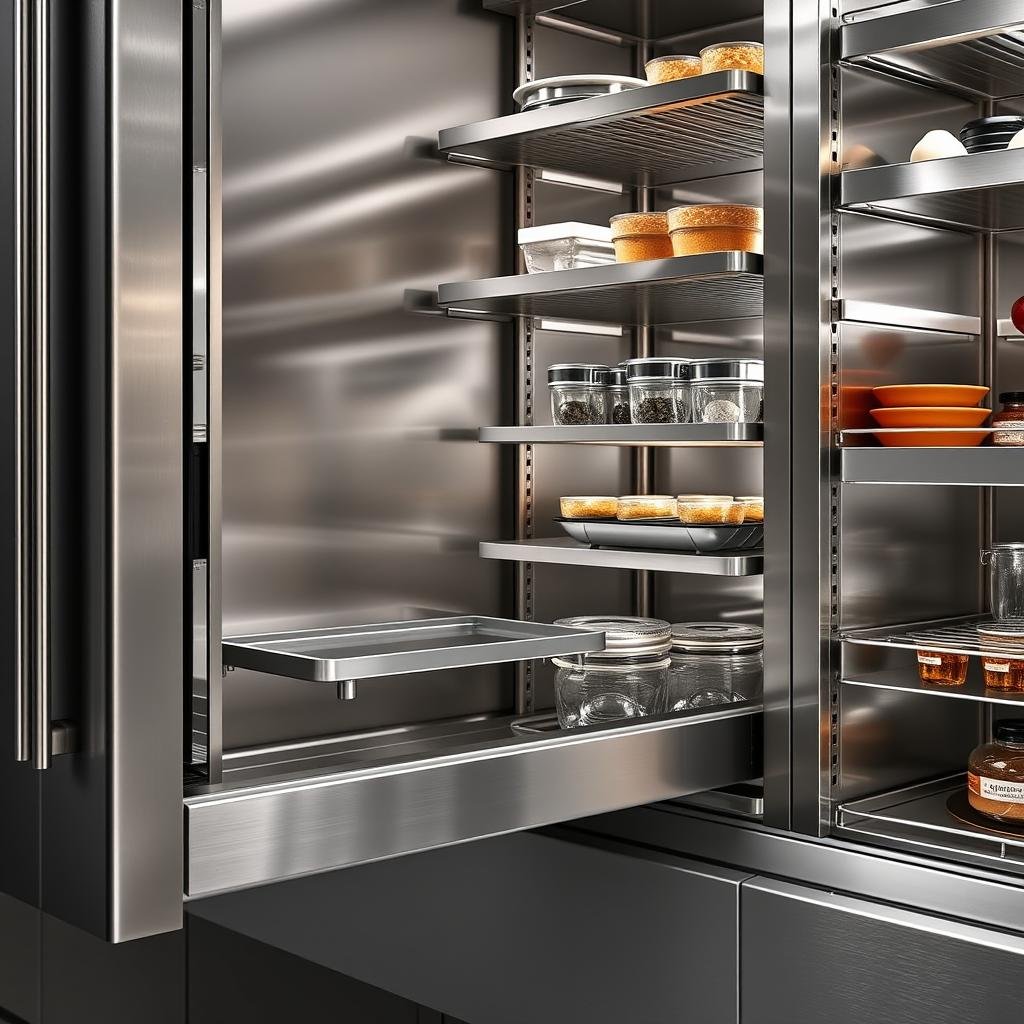 Gaggenau Pull-Out Pantry with motorized operation and touch controls