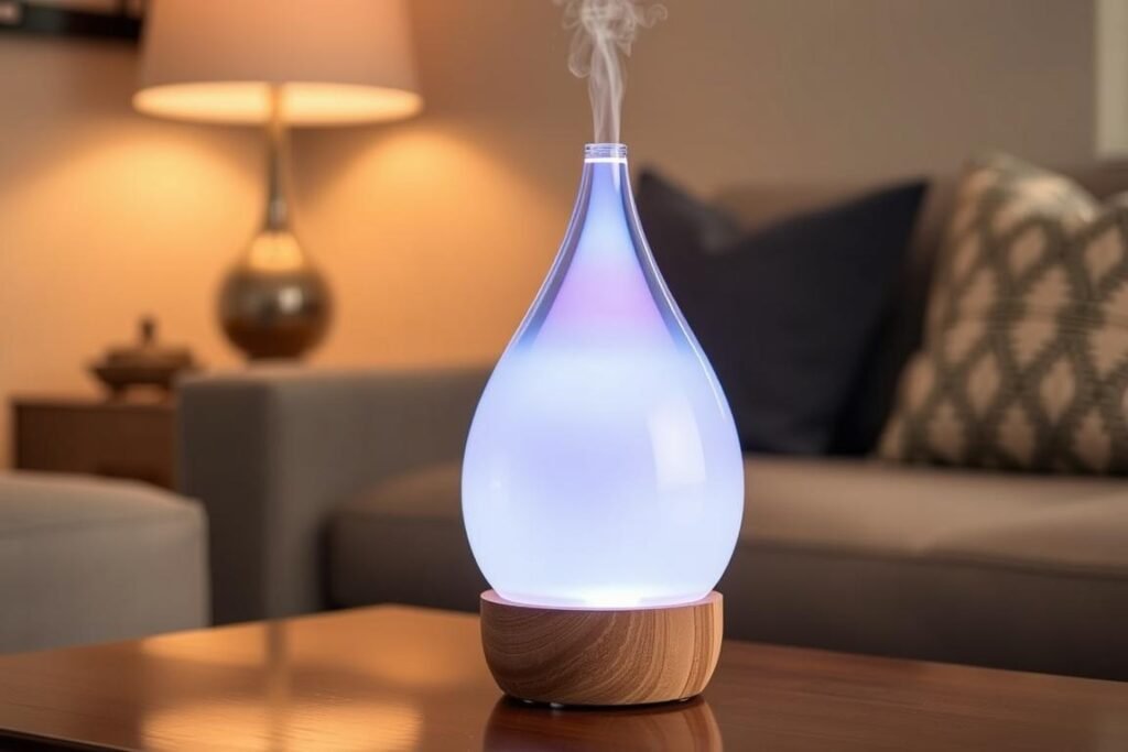 Organic Aromas Raindrop 2.0 Nebulizing Diffuser with glass reservoir