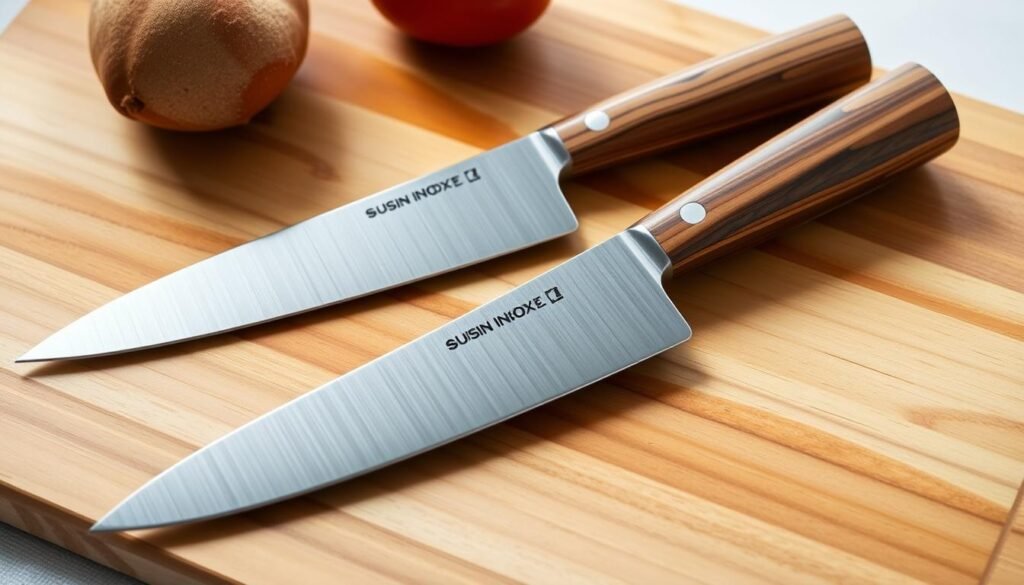 Suisin Inox 2-Piece knife set with chef's knife and paring knife