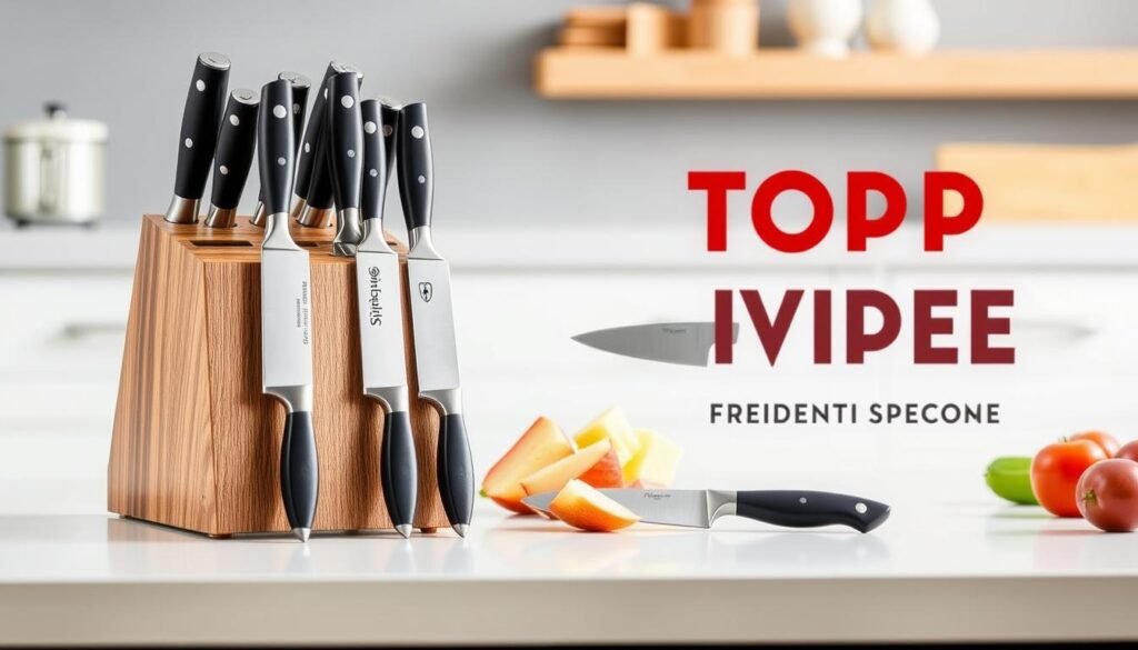 Victorinox Classic 8-Piece knife set with Fibrox handles and wooden knife block